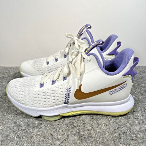 Nike LeBron Witness V5 Summit White Bronze Purple Sz 12.5 CQ9380-102 Basketball - Picture 4 of 16